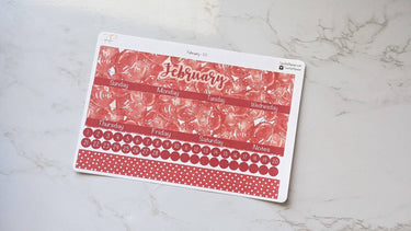 February Monthly Planner Sticker Kit